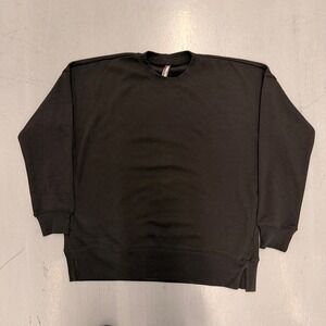 Kirkland Signature Mens XXL Black Crewneck Sweatshirt Fleece Lined Relaxed Fit